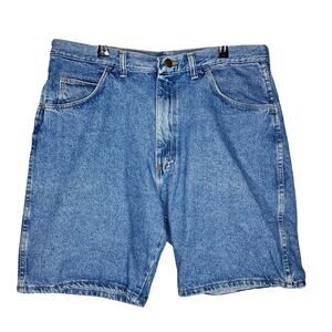 Vintage Wrangler Denim Blue Jean Shorts Jorts USA Made Mens Size 36